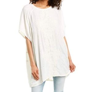 Johnny Was Off-white embroidered velvet NWT L